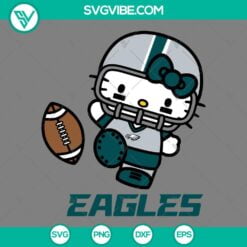 Cartoons, Sports, SVG Files, Hello Kitty Philadelphia Eagles SVG Files PNG EPS 2