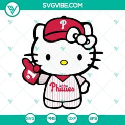 Baseball, Cartoons, Sports, SVG Files, Hello Kitty Philadelphia Phillies 10