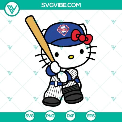 hello kitty philadelphia phillies svg kitty phillies svg png dxf eps 1 mockup