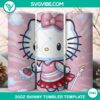 Hello Kitty Pink Cute 20oz Tumbler Wrap PNG File with adorable Hello Kitty design, perfect for fans of this beloved character.