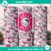 Hello Kitty pink pattern 20oz tumbler wrap PNG file, cute design for DIY crafts and personalized products.