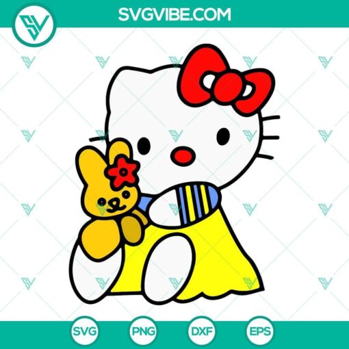 hello kitty plane svg hello kitty with bear svg kitty white svg sanrio svg png dxf eps 10 mockup