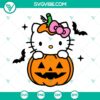 Hello Kitty Pumpkin Halloween SVG cut files for crafting, in PNG, DXF, and EPS formats. Great for fall and Halloween projects.