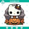 Hello Kitty Halloween themed pumpkins SVG design, perfect for download in PNG, DXF, and EPS formats.