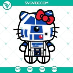 Movies, SVG Files, Hello Kitty R2-D2 SVG Images, Kitty Star Wars SVG Image PNG 7