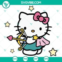 Cartoons, SVG Files, Hello Kitty Sagittarius SVG File, Archery Hello Kitty 9