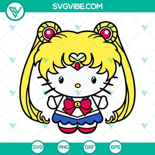 hello kitty sailor moon svg png dxf eps digital download 3 mockup