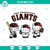 Hello Kitty San Francisco Giants baseball logo SVG design with PNG, DXF, and EPS formats for digital use.