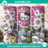 Hello Kitty Sanrio characters 3D designs 20oz tumbler wrap PNG file, ideal for merchandise, crafts, and digital projects.