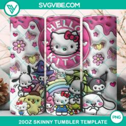 20oz Skinny Tumbler Template, Hello Kitty Sanrio Characters 3D Designs 20oz 2