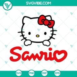 Cartoons, SVG Files, Hello Kitty Sanrio SVG Download PNG DXF EPS Files Cricut   2