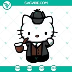 Cartoons, Movies, SVG Files, Hello Kitty Sherlock Holmes SVG Download Sherlock 2