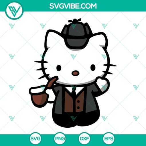 hello kitty sherlock holmes svg 2 mockup 1