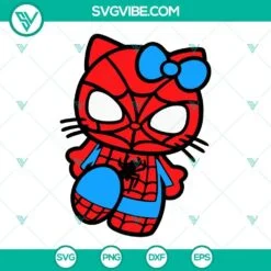 Movies, SVG Files, Hello Kitty Spiderman SVG File, Hello Kitty Superhero SVG 2