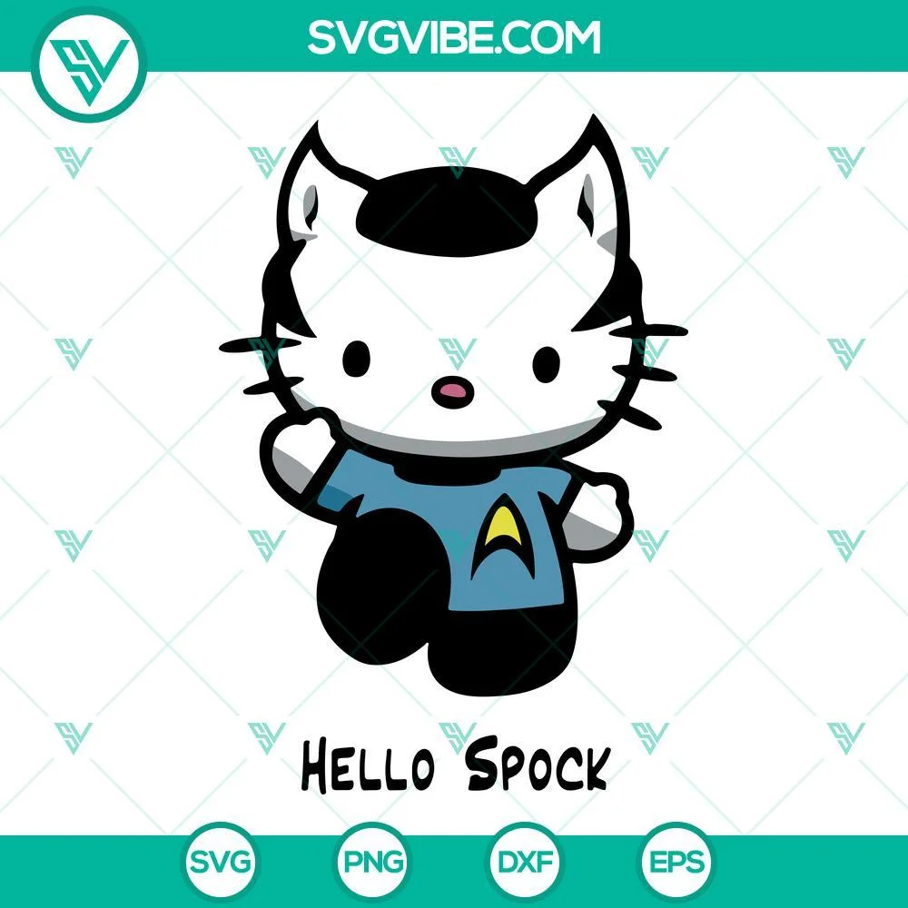 Cartoons, Movies, SVG Files, Hello Kitty Spock SVG Files, Star Trek Turtles SVG 1