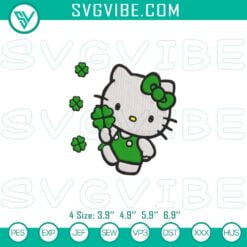 Embroidery Designs, St Patrick's Day Embroidery Designs, Hello Kitty St 1