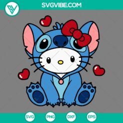 SVG Files, Valentine's Day, Hello Kitty Stitch SVG Image, Hello Kitty 7