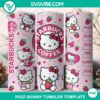 Hello Kitty strawberry Starbucks coffee tumbler wrap design in 20oz size, high-quality PNG file.