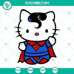 Cartoons, Movies, SVG Files, Hello Kitty Super Man SVG Images, Super Man DC 3