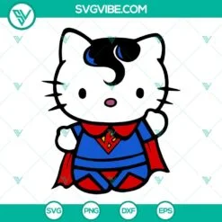 Cartoons, Movies, SVG Files, Hello Kitty Super Man SVG File, Super Man DC 2