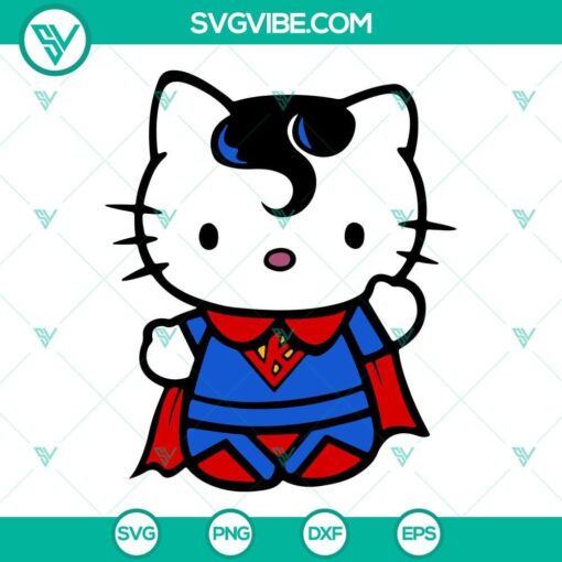 hello kitty super man svg super man dc comics svg png dxf eps 9 mockup 1