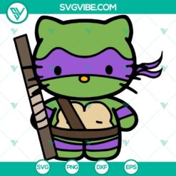 Movies, SVG Files, Hello Kitty Teenage Mutant Ninja Turtles SVG File, Hello 10