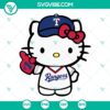 Hello Kitty Texas Rangers SVG Image featuring Kitty Baseball design, perfect for Texas Rangers fans.