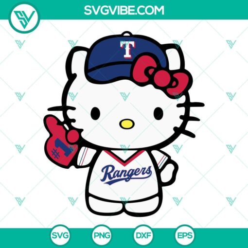 hello kitty texas rangers svg kitty baseball svg texas rangers baseball svg 7 mockup