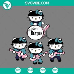 Cartoons, Musics, SVG Files, Hello Kitty The Beatles SVG File, The Beatles SVG 11