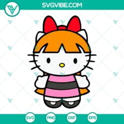 Cartoons, SVG Files, Hello Kitty The Powerpuff Girls SVG Files Bundle, Blossom 3