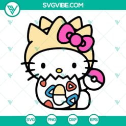 Anime, Cartoons, SVG Files, Hello Kitty Togepi SVG File, Pokemon SVG File PNG 5