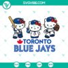Hello Kitty Toronto Blue Jays baseball themed SVG images in PNG, DXF, and EPS format. Perfect for fans!