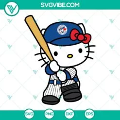 Baseball, Sports, SVG Files, Hello Kitty Toronto Blue Jays SVG Images, Kitty 2