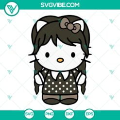 Cartoons, Movies, SVG Files, Hello Kitty Wednesday And Enid SVG Images, Kitty 2