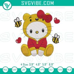 Cartoon Embroidery Designs, Embroidery Designs, Hello Kitty Care Bear 3