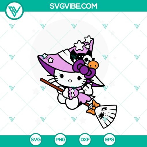 hello kitty witches halloween svg png dxf eps cut files 5 mockup