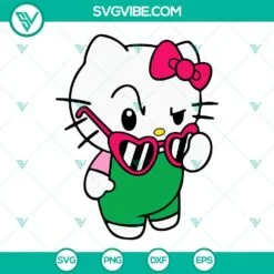 Cartoons, SVG Files, Hello Kitty With Sunglasses SVG Download, Sassy Hello 2