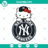 Hello Kitty New York Yankees SVG design with PNG and DXF file downloads. Perfect for Yankees fans and Hello Kitty lovers.