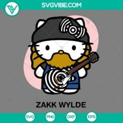 Cartoons, Musics, SVG Files, Hello Kitty Zakk Wylde SVG Download, Zakk Wylde 10