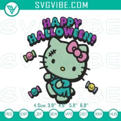 Embroidery Designs, Halloween Embroidery Designs, Hello Kitty Zombie Halloween 15