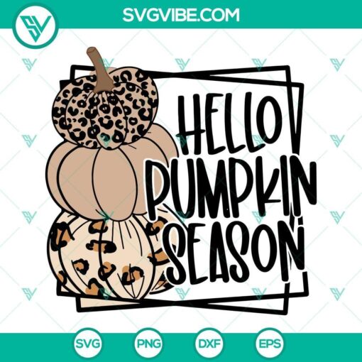 hello pumpkin season svg leopard pumpkin svg pumpkin fall halloween svg 2 mockup