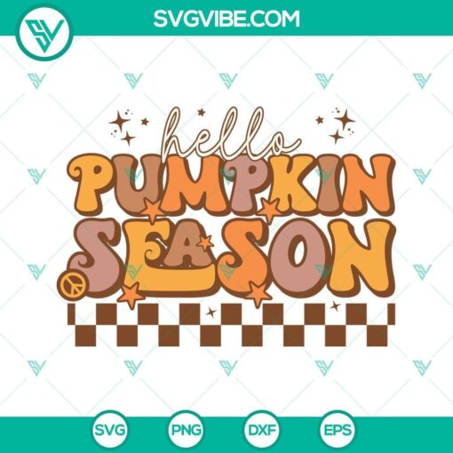 hello pumpkin season svg png dxf eps cut files 3 mockup