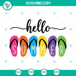 Summer, SVG Files, Hello Summer SVG File, Flip Flops SVG File, Summer Time SVG 23