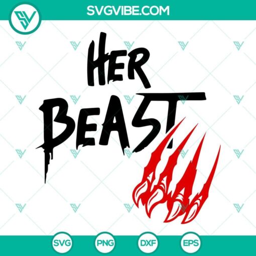 her beast his beauty svg png dxf eps cutting files bundle 7 mockup