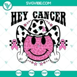 Cancer, SVG Files, Hey Cancer SVG Download, Western Breast Cancer Awareness SVG 15