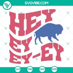 Buffalo Bills football SVG file with Hey Ey Buffalo design elements, suitable for digital crafting projects.