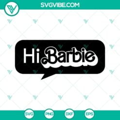 hi barbie speech bubbles svg hi ken svg barbie girl svg png dxf eps instant download 10 mockup