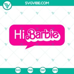 hi barbie speech bubbles svg hi ken svg barbie girl svg png dxf eps instant download 2 mockup