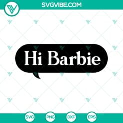 hi barbie speech bubbles svg hi ken svg barbie girl svg png dxf eps instant download 9 mockup