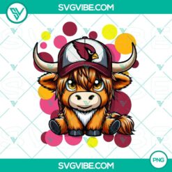 Highland Cow Arizona Cardinals Football PNG Image File